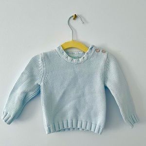 3 for $25: Vintage Best & Co. Pale Blue Cotton Crewneck 12M